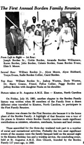 Family gathered in 1982 at the St. Augustus AME Zion Church